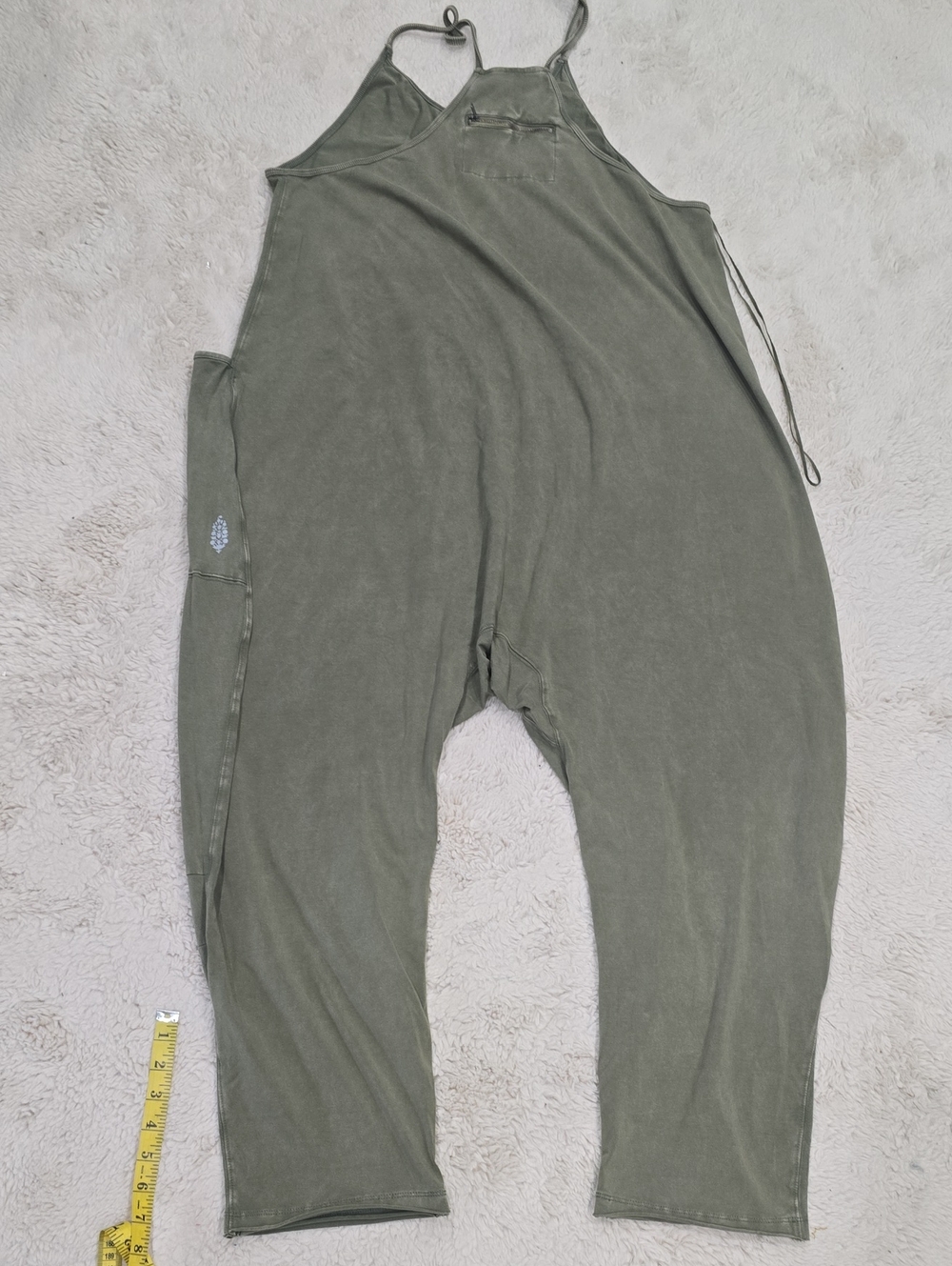 Free People Olive Green Harem Jumpsuit